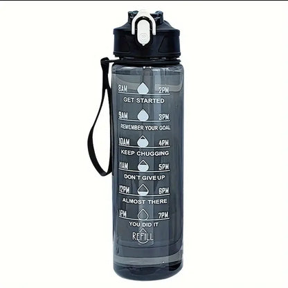 800ml Leakproof Sports Water Bottle with Time Scale