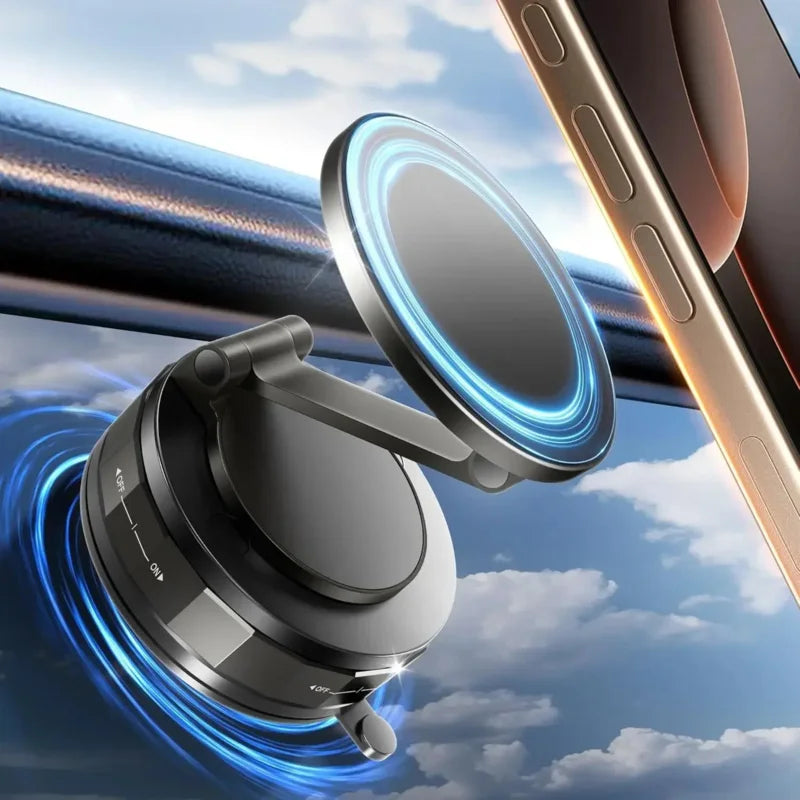 360° Magnetic Car Phone Holder with Vacuum Suction Cup