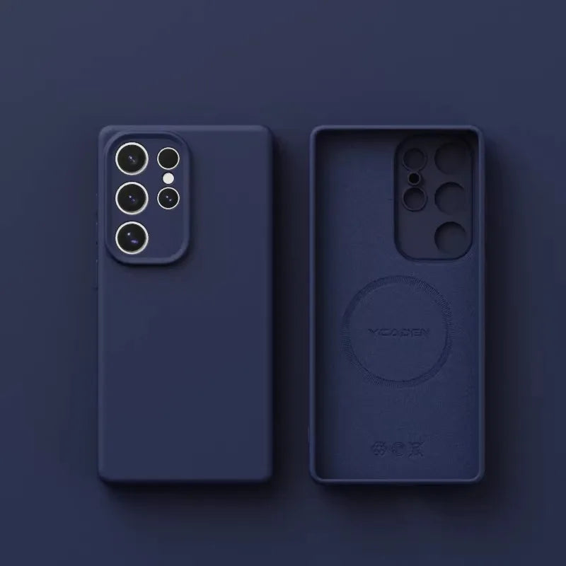 Original Liquid Silicone Magnetic Phone Case For Samsung Galaxy S26 S25 S24 S23 S 26 Ultra Plus Cases Wireless Charge Soft Cover