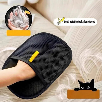 Pet Grooming Gloves Hair Remover Brush Pet Hair Remover Gloves for Dog Cat Rabbit with Long/Short/Curly Hair