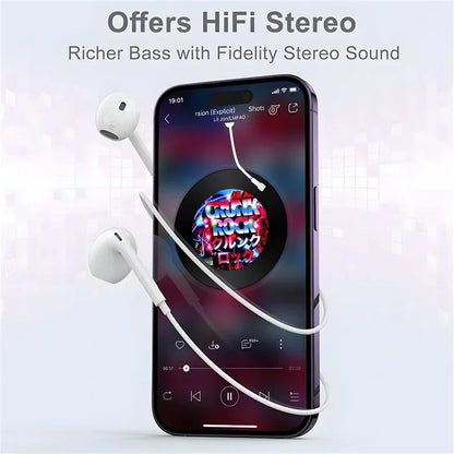Headphones For Xiaomi 14 13 12 11 in-ear Earphones Redmi Note 10 9 8 7 Type C 3.5mm Wired Headset Phone Accessories