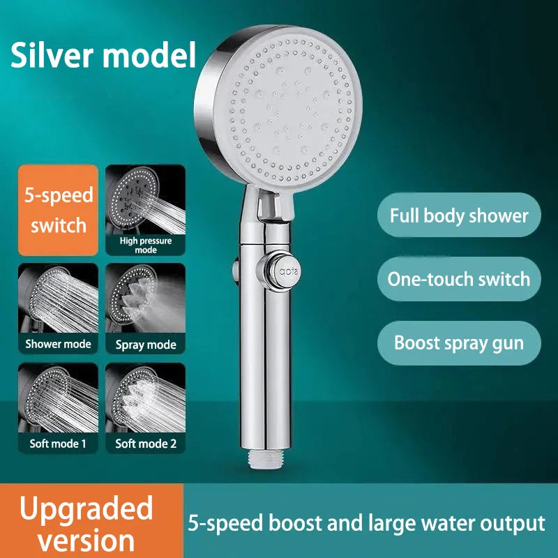 For Xiaomi Shower Head 5 Modes Water Saving Adjustable High Pressure Showerhead Handheld Spray Hangable Bathroom Accessories New