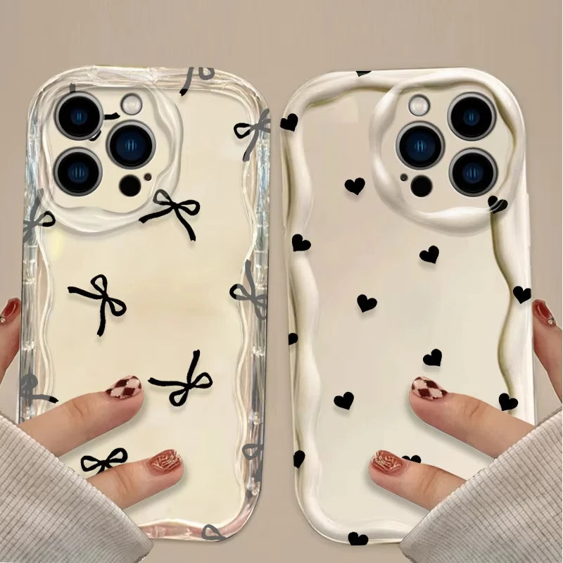 Bowknot Heart iPhone Case – Shockproof Silicone Cover