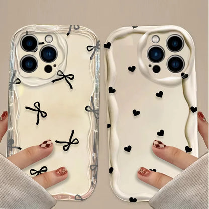 Bowknot Heart iPhone Case – Shockproof Silicone Cover