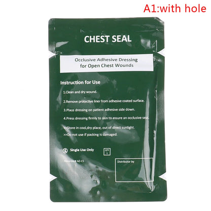 1PCS Safety Survival Emergency Trauma Sticker Chest Seal Vented First Aid Patch Outdoor Tool