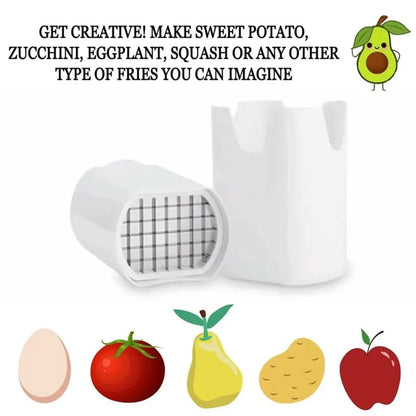 White French Fry Cutter Tool Food and Vegetable Shredder Manual Natural Cutting for Quick Dicing Vegetables and Potatoes Tools