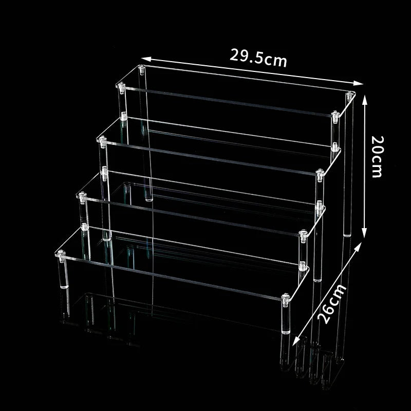 Clear Acrylic Display Stand For Anime Figures Cupcake Shelf Organizer Desserts Holder Jewels Display Risers Stand Perfume Stand