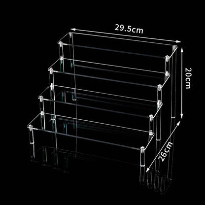 Clear Acrylic Display Stand For Anime Figures Cupcake Shelf Organizer Desserts Holder Jewels Display Risers Stand Perfume Stand
