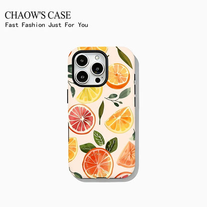 Tropical Fruit iPhone Case – Double-Layer Back Cover