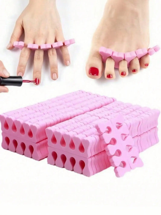 10/100/200pcs Pink Foam Toe Separators - Suitable For Manicure, Pedicure And Nail Art, Odorless Nail Polish Accessories, Comfortable Foam Finger Separators, Back To School Gift , Makeup Room Decor,Makeup Bag,Travel Essential