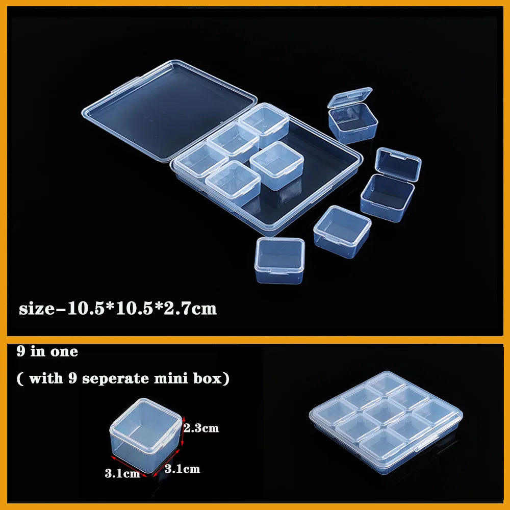 Transparent Plastic Screw Compartment Box – Jewelry, Earring & Tool Storage Organizer