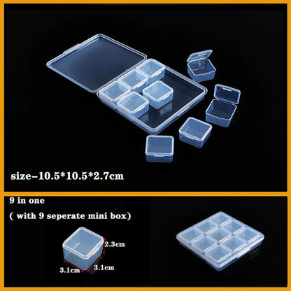Transparent Plastic Screw Compartment Box – Jewelry, Earring & Tool Storage Organizer