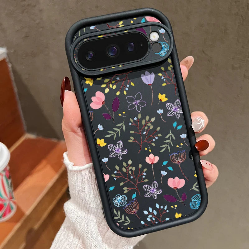 Flowers Printing Case For Google Pixel 10 8 7 Pro 10 9 Pro XL 9A 8A 7A Shockproof Soft TPU Silicone Phone Cover For Pixel 8 Pro