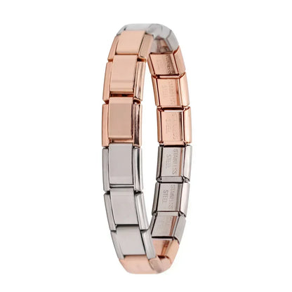 Hapiship Italian Elastic Charm Bracelet – 9mm Stainless Steel Fashion Bangle for Women & Men