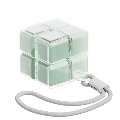 1PC Magic Cube 8-Grid Medicine Storage Box Sealed Moistureproof Travel Essential with Hanging Rope Creative Storage Solution