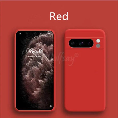 For Google Pixel 8 Pro Case Pixel 10 Pro Cover Liquid Silicone Rubber Protector TPU Case Pixel 9 Pro XL 8 Pro 8A 7A 7 6A 6 Pro