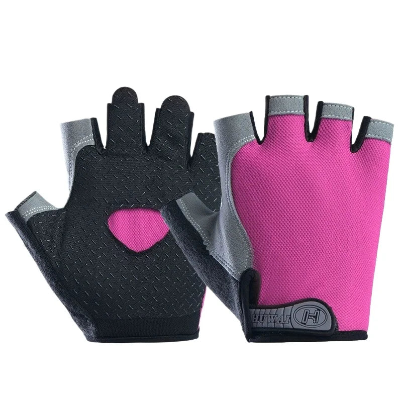 Gym Gloves Women Men Weightlifting Dumbbell Fitness Sport Training Exercise Gloves Non Slip Breathable Fingerless Cycling Gloves