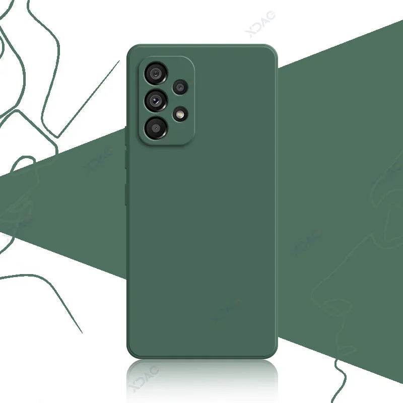 Original Official Soft Case for Samsung Galaxy A13 A23 A33 A53 A73 SamsungA33 SamsungA53 SamsungA73 Square Liquid Silicone Cover