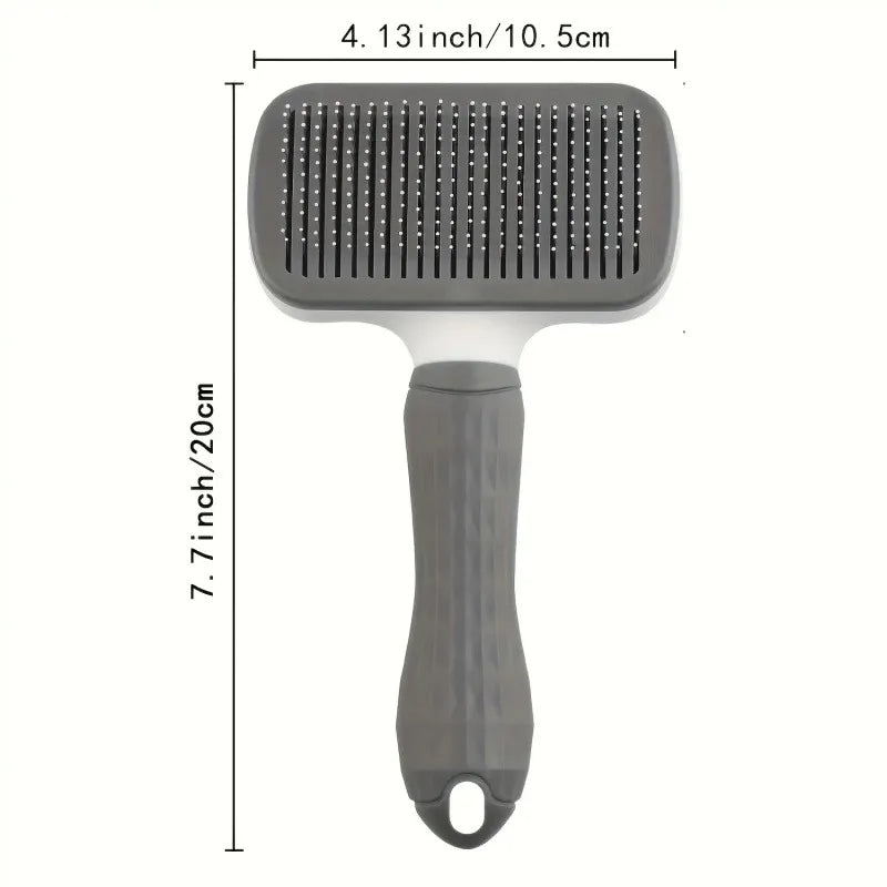 Easy-Clean Pet Grooming Brush, One-Click Hair Removal with Self-Cleaning Button – Special for Cats & Dogs, All Seasons Available