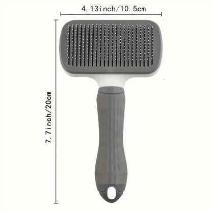 Easy-Clean Pet Grooming Brush, One-Click Hair Removal with Self-Cleaning Button – Special for Cats & Dogs, All Seasons Available