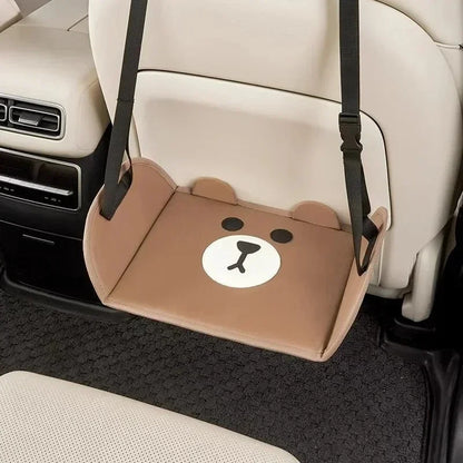 Portable Car Travel Foot Rest Mat Adjustable Backseat Suspension Hammock Office Footstool Auto Interior Accessories