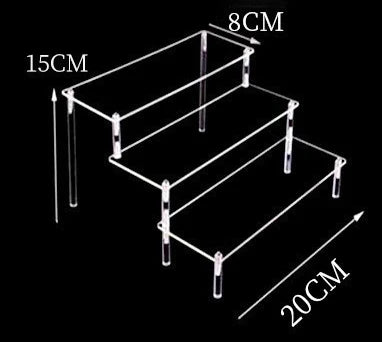 Clear Acrylic Display Stand For Anime Figures Cupcake Shelf Organizer Desserts Holder Jewels Display Risers Stand Perfume Stand