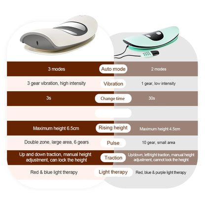 Electric Lumbar Traction Massager Inflatable Back Stretcher Device Adjustable Vibration Waist Massager Waist Spine Support Back