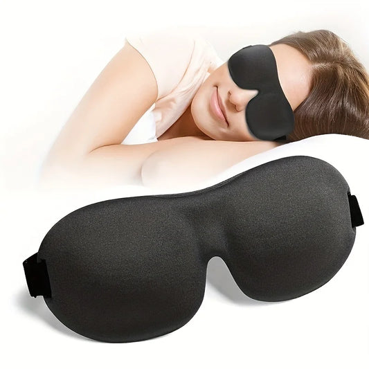 3D Contoured Sleep Eye Mask – Ultra-Soft Light Blocking Cover