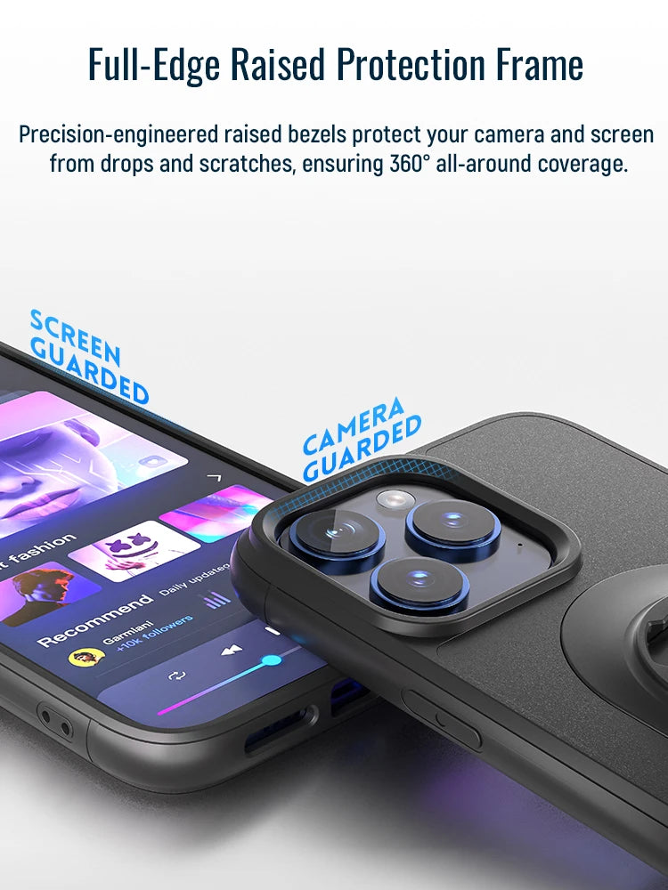 Shockproof Case for iPhone 17/16/15/14/13/12/11Pro Max Quad-Style Motorbike / Bicycle Phone Holder/Car Mount with Lock-in Design