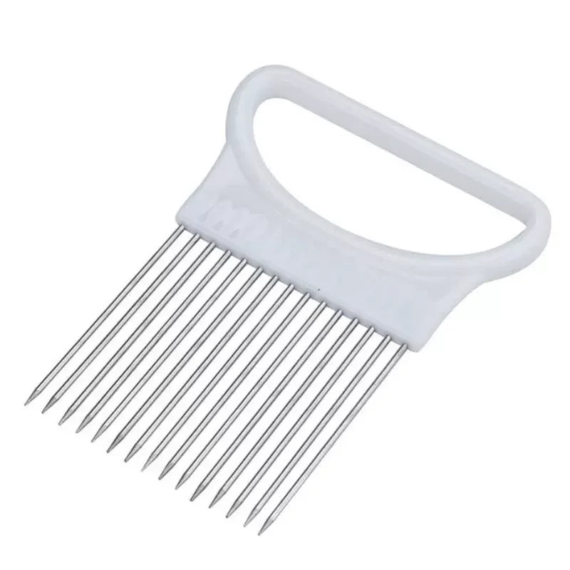 Stainless Steel Onion & Potato Slicer Holder – Kitchen Tool