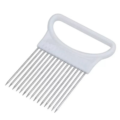 Stainless Steel Onion & Potato Slicer Holder – Kitchen Tool