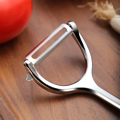 Zinc Alloy Potato Carrot Fruit Vegetable Peeler Black 2 in 1 Grater Peeling Tool Stainless Steel Kitchen Helper