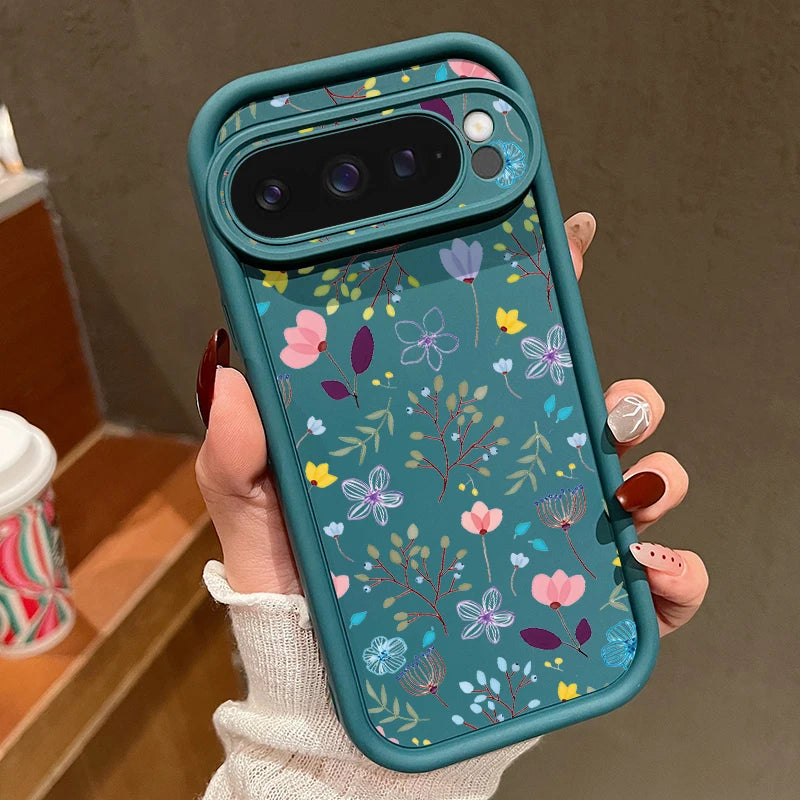 Flowers Printing Case For Google Pixel 10 8 7 Pro 10 9 Pro XL 9A 8A 7A Shockproof Soft TPU Silicone Phone Cover For Pixel 8 Pro