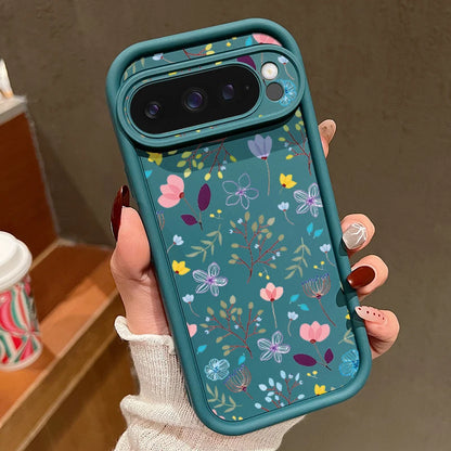 Flowers Printing Case For Google Pixel 10 8 7 Pro 10 9 Pro XL 9A 8A 7A Shockproof Soft TPU Silicone Phone Cover For Pixel 8 Pro