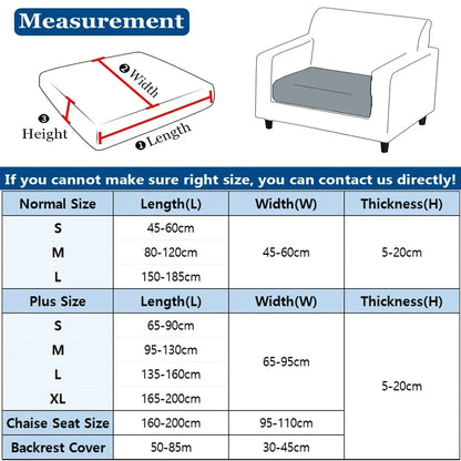 Waterproof Stretch Sofa Cushion Cover Jacquard Fabric Pure Sofa Cover Removable Protector Couch Cover Chaise Lounge Living Room