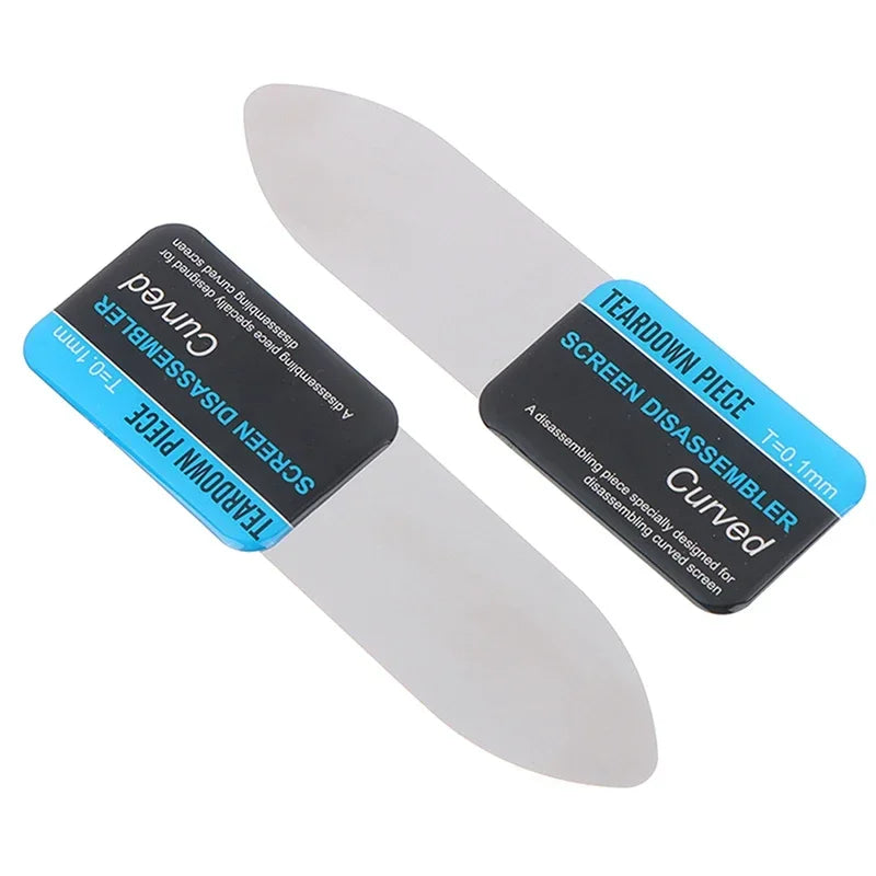 1 Piece Mobile Phone Curved LCD Screen Spudger Opening Pry Card Tools Ultra Thin Flexible Mobile Phone Disassemble Steel Metal