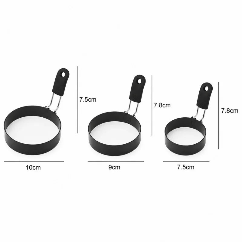 Anti-scald Egg Fried Ring Professional Stainless Steel Nonstick Round Pancake Mold Cooking Egg Mould Breakfast Sandwich Tools