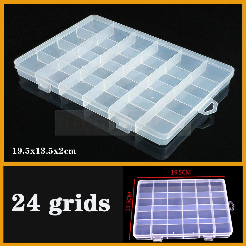 Transparent Plastic Screw Compartment Box – Jewelry, Earring & Tool Storage Organizer