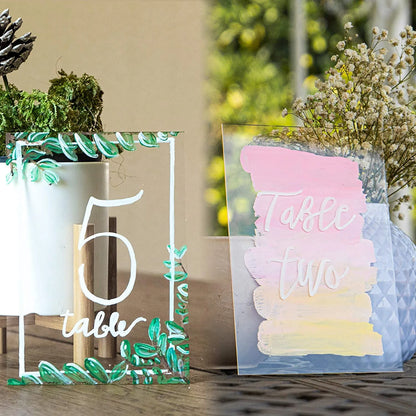 Clear Arch/Rectangular Acrylic Sheet Board for DIY Craft Signage Display Projects Picture Frame Wedding Place Card Decor Sign