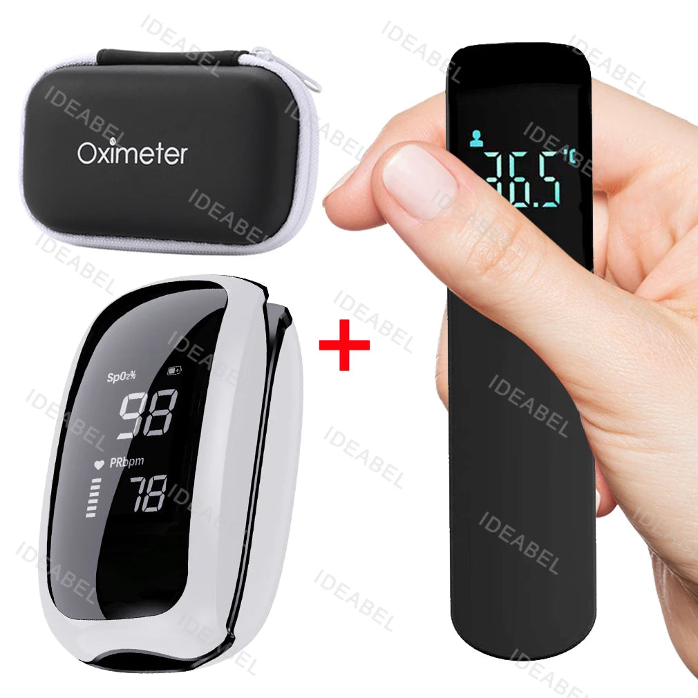 Rechargeable Medical Oximeter Strap Lanyard Fingertip Pulse Oximeter Blood Oxygen Saturation Monitor Digital LED Display Child