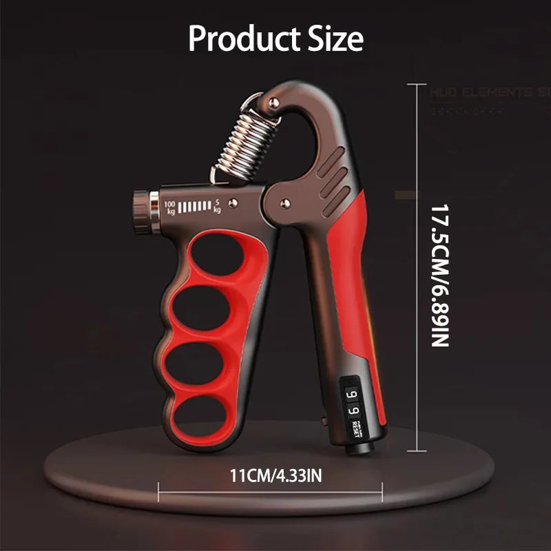 Adjustable Hand Grip Strengthener with Mechanical Counter