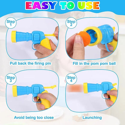 Cat Ball Launcher Toy – Interactive Plush Ball Shooter Set