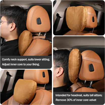 Car neck pillow car seat headrest automatic memory cotton protective pad suitable for head support of gaming chairs