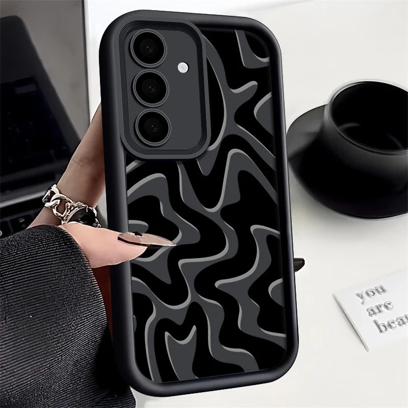 Striped Pattern Phone Case For Samsung Galaxy A57 A27 A37 A56 A16 A17 A36 A26 A55 A54 A15 S26 S25 S24 S23 S22 Ultra S25 FE Cover