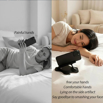 Bed Lazy Phone Stand for Side Lying, Stable Ergonomic Phone Holder for Hands-Free Viewing, Perfect for Bedtime Entertainment