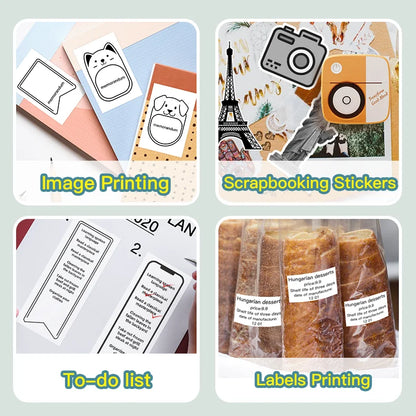 New 10 Roll Sticker Paper for Mini Printer Label Sticker Paper Color Thermal Paper Width for Label Maker Printers Photo Printing