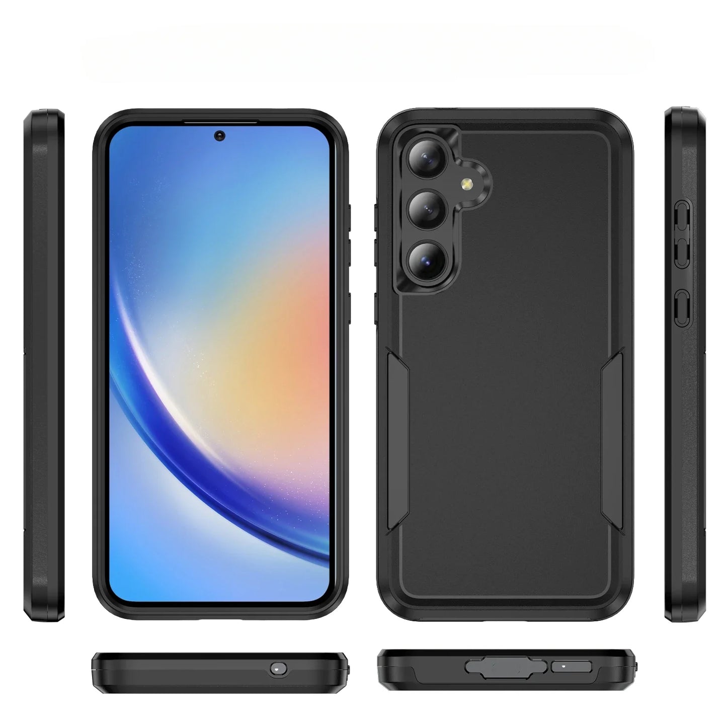 Luxury Case for Samsung Galaxy S25 edge S25 S24 FE S22 S21 S23 Plus Ultra plain Armor Heavy Duty Military Grade Protective cover