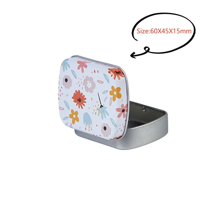 New Square Tin Storage Box – Silver Metal Box for Jewelry, Coins, Keys & Candy
