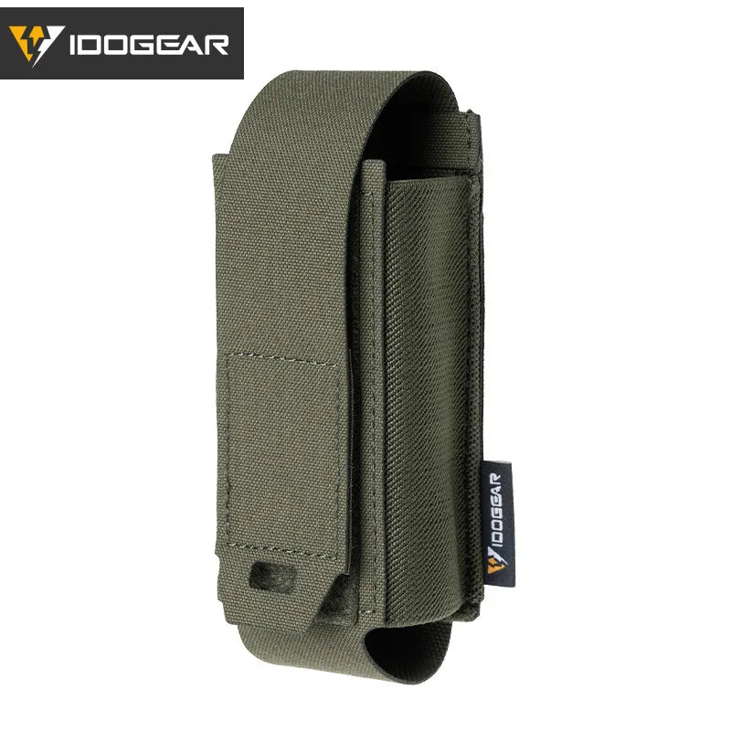 IDOGEAR Tactical Molle Flashlight Holder Magazine Pouch Multiuse Portable Tool Flashbang Pouch for Duty Belt Backpack 35133