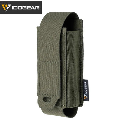 IDOGEAR Tactical Molle Flashlight Holder Magazine Pouch Multiuse Portable Tool Flashbang Pouch for Duty Belt Backpack 35133
